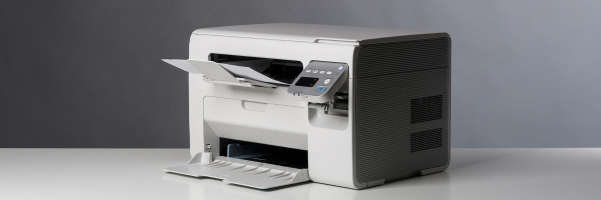 laser printer on a table